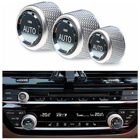 AC Climate Control Volume Button Knob Crystal Ring Cover Trim for BMW X5 F15 F16