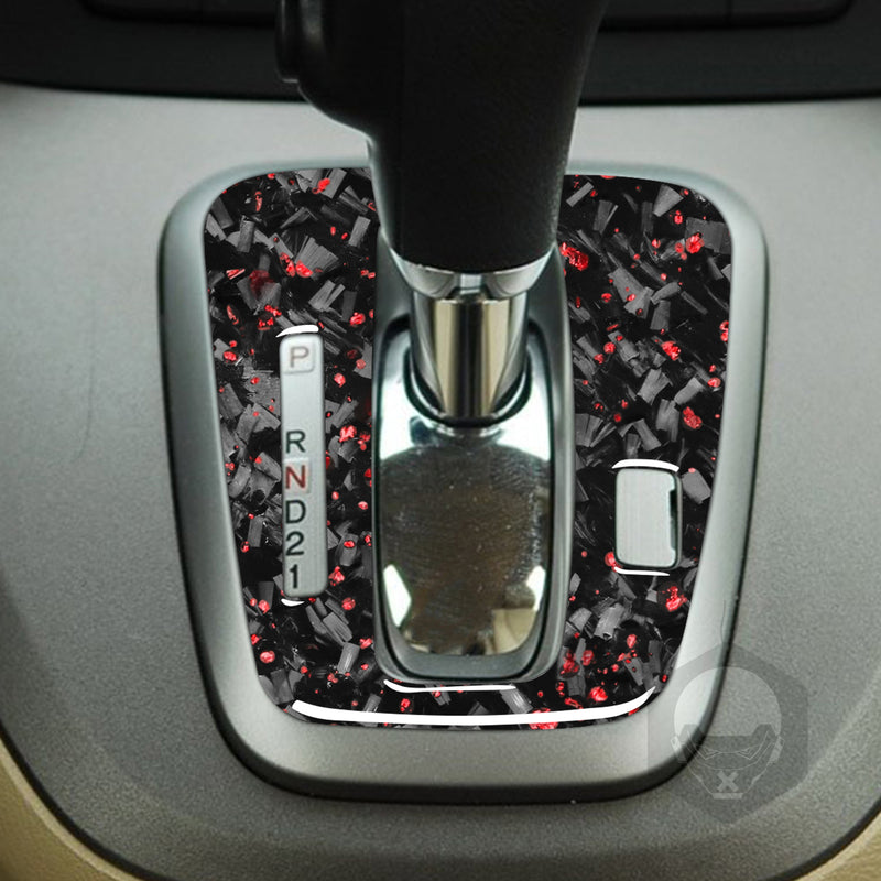 WXZOS Genuine Carbon Fiber Gear Shift Knob Lever Panel Trim for Honda CR-V 2007-2011