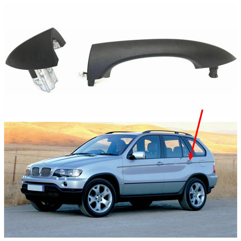 Rear Left Side Dumb Black Exterior Door Handle For BMW X5 2000-2006 51218243617