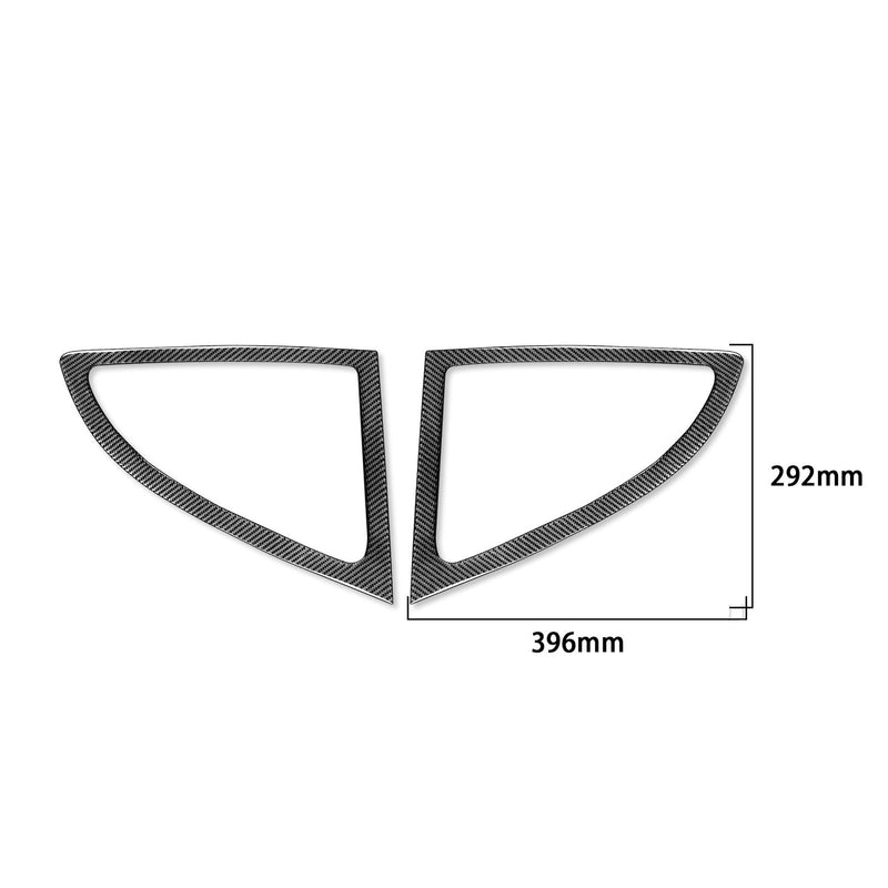 WXZOS Genuine Carbon Fiber Rear Side Window Trim for Porsche 718 Boxster 2017-2024