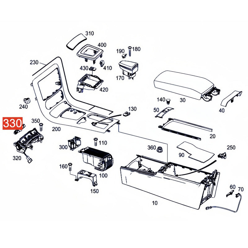 Cigarette Lighter Socket Mount Cable for Mercedes-Benz W172 SLC-Class 2011-2019