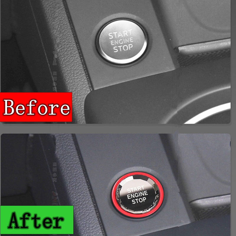 WXZOS Crystal Start Stop Ignition Switch Button Cover for Audi A3 S3 RS3 2016-2020
