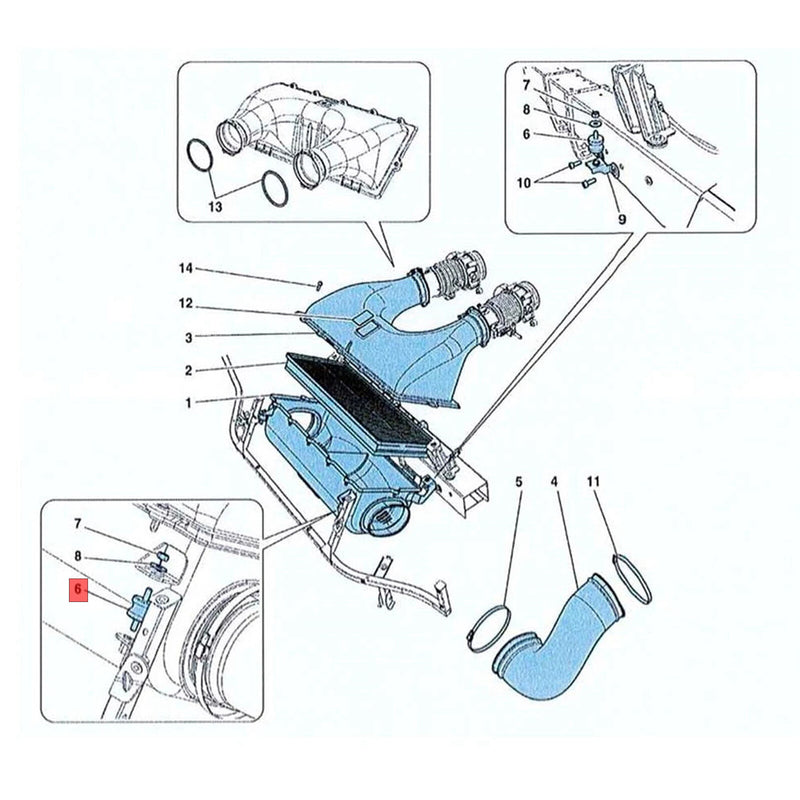 WXZOS Damper Coolant Reservoir Bolt Rubber Buffer Pad for Ferrari 599 GTB 2006-2011
