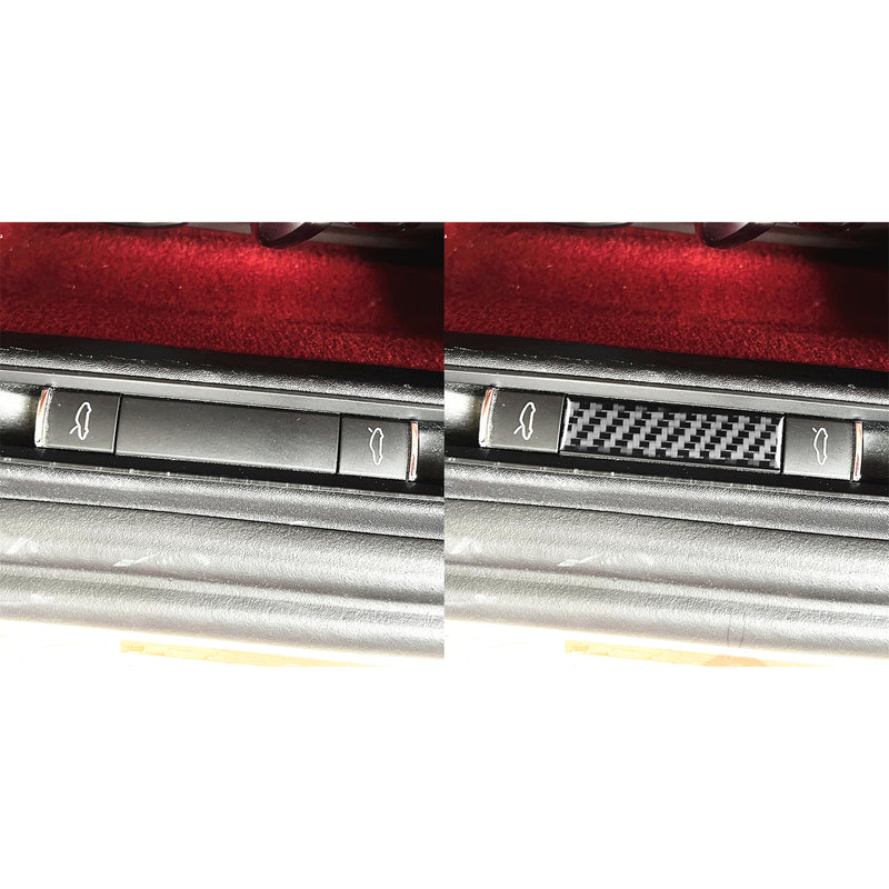 WXZOS Genuine Carbon Fiber Front Trunk Switch Trim for Porsche 718 Cayman 2017-2025