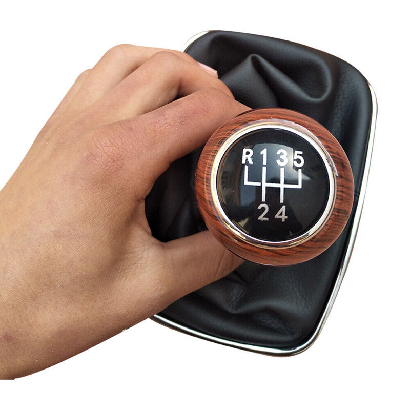 Mahogany 5 Speed Gear Shift Knob For VW Bora Golf MK4 Jetta