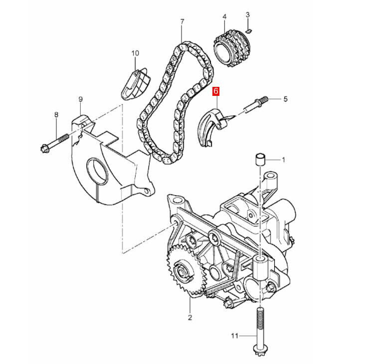 Engine Oil Pump Chain Tensioner 94810702501 for Porsche 2002-2007 Cayenne 4.5 V8