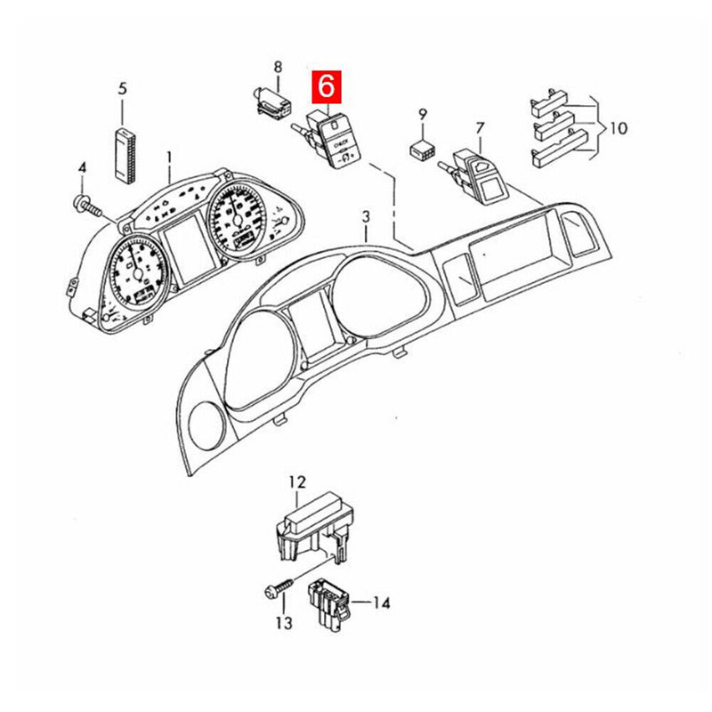 New Instrument Cluster Multifunction Switch 4F0927123B for Audi 2005-08 A6 C6