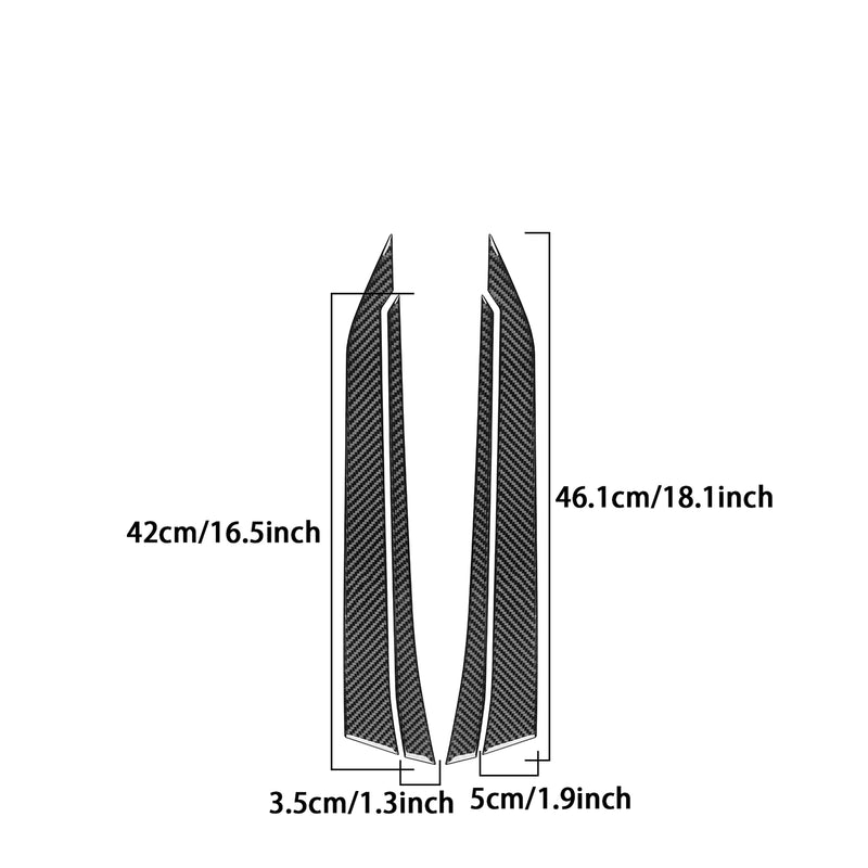 WXZOS Genuine Carbon Fiber Exterior Door Handle Trim for Chevrolet Corvette C8 2020-24
