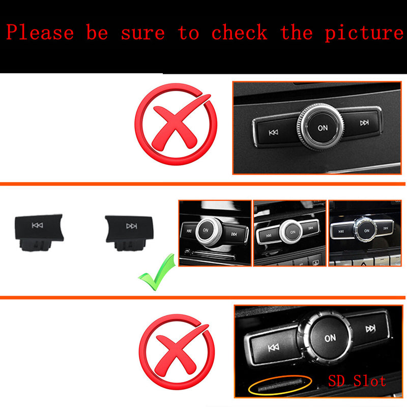 WXZOS CD Audio Control Button Knob Cover Set for Mercedes-Benz CLS (W218) 2010-2013