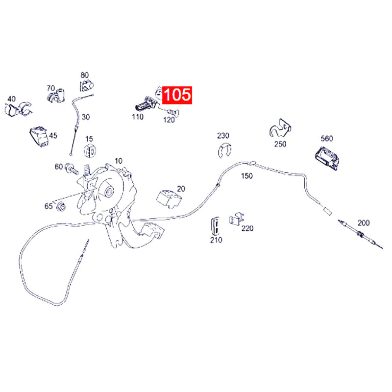 WXZOS HandBrake Switch Release Handle w/Bracket for Mercedes W164 GL-Class 2006-2011