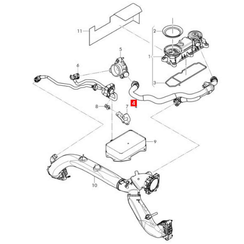 WXZOS Engine Cylinder Block Ventilation Hose for Bentley 2019-2024 Bentayga Hybrid 3.0