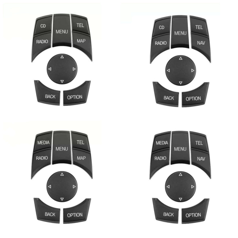 WXZOS Matte Black IDrive Multi-Media Switch Button for BMW 5Series E60 E61 2009-2010
