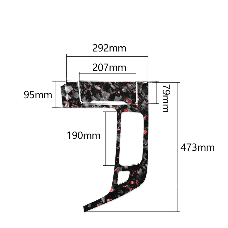 WXZOS Genuine Carbon Fiber Gear Shift Lever Panel Trim for Audi Q7 SQ7 (4MB) 2016-2019