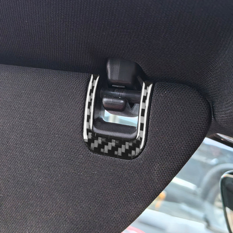 WXZOS Genuine Carbon Fiber Sunvisor Clip Panel Trim for Chevrolet Corvette C8 2020-24