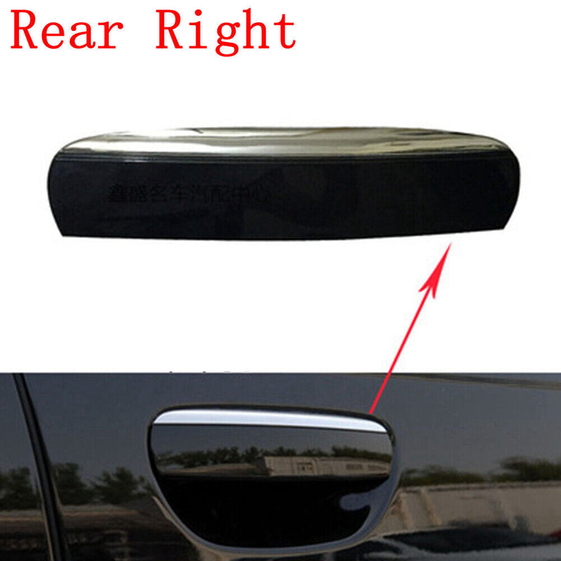 Black&Chrome Rear Right Exterior Door Handle Cover for Audi 2005-2011 A6 C6