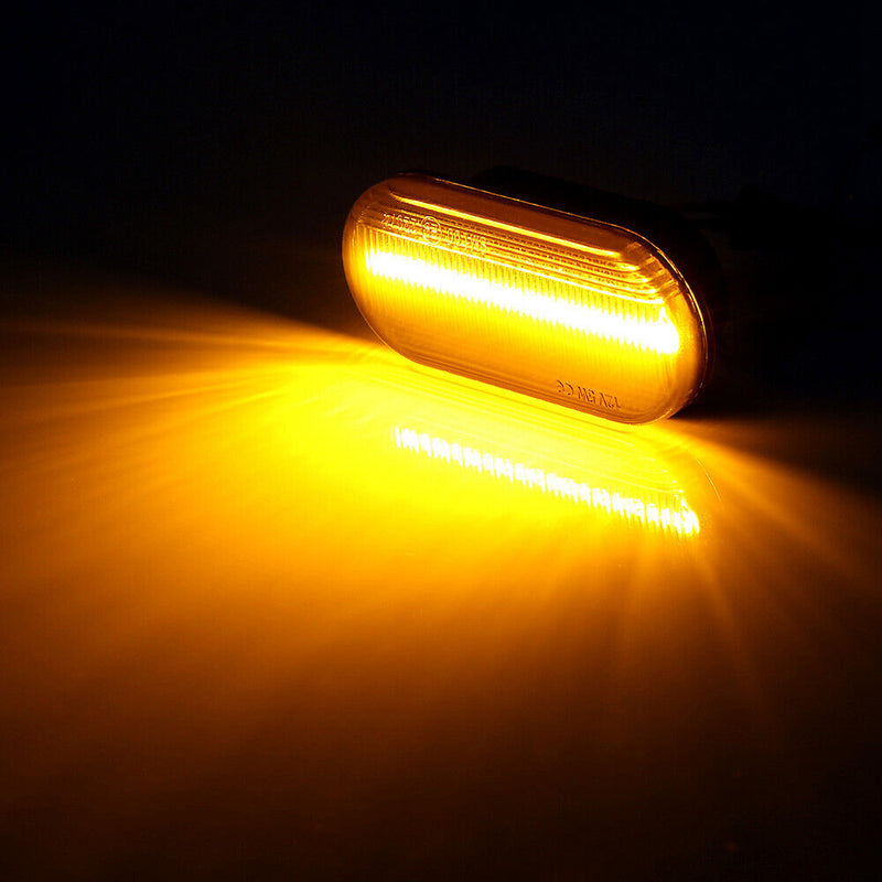 2Pcs Dynamic LED Side Marker Light Turn Signal Lamp For VW Bora Golf 3 4 Passat