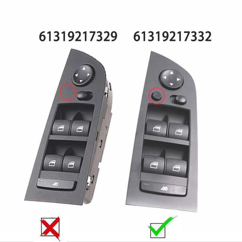 Black Left Driver side Master Power Window Switch for BMW E90 E91 4Door Sedan