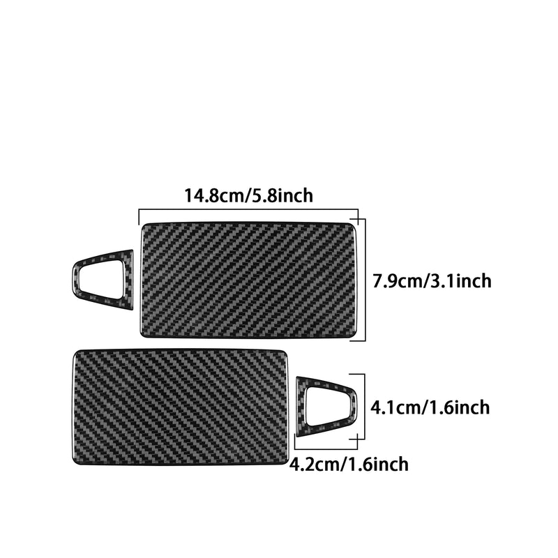 WXZOS Genuine Carbon Fiber Vanity Mirror Trim for Mercedes-Benz W206 C-class 2022-2024