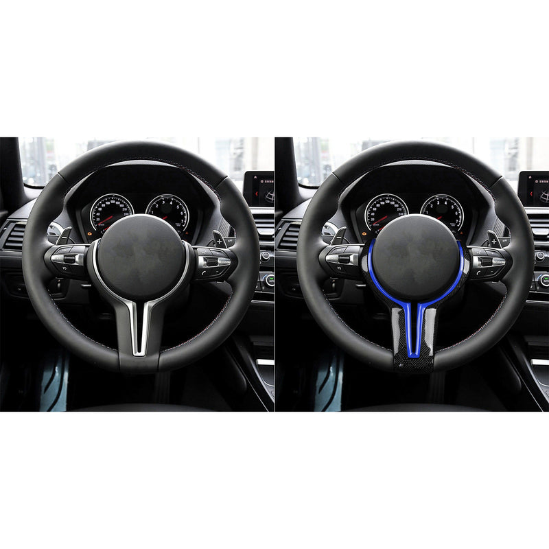 WXZOS Genuine Carbon Fiber Steering Wheel Replacement Cover for BMW M2 F87 2016-2018