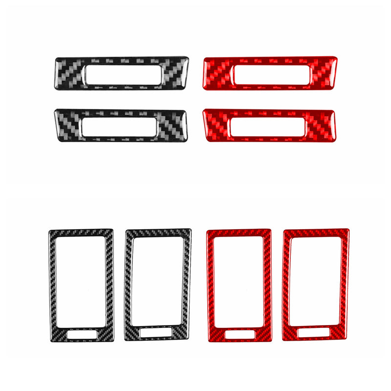 WXZOS Genuine Carbon Fiber Dashboard Air Vent Trim for Toyota Tundra 2007-2013