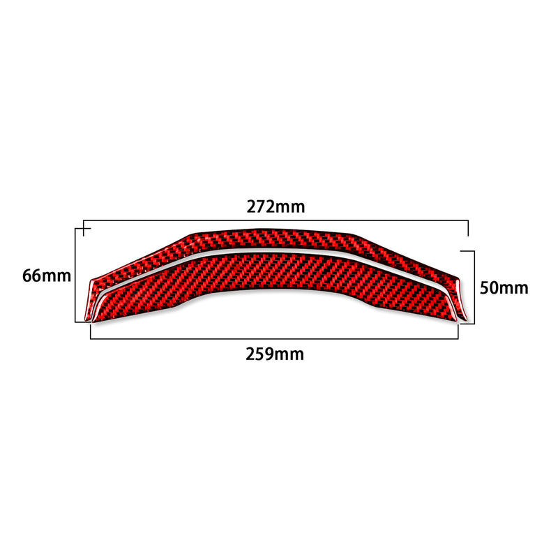 WXZOS Genuine Carbon Fiber Steering Wheel Lower Trim for Porsche 718 Cayman 2017-2025