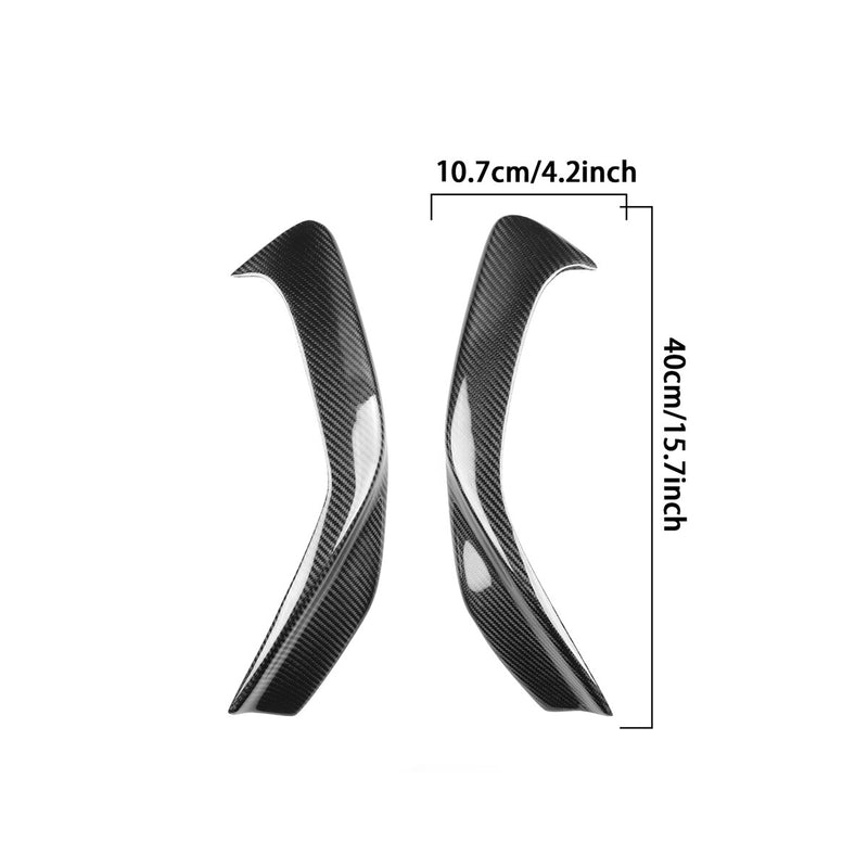WXZOS Genuine Carbon Fiber Headlight Eyebrow Trim Cover for Honda Prelude 1997-2001