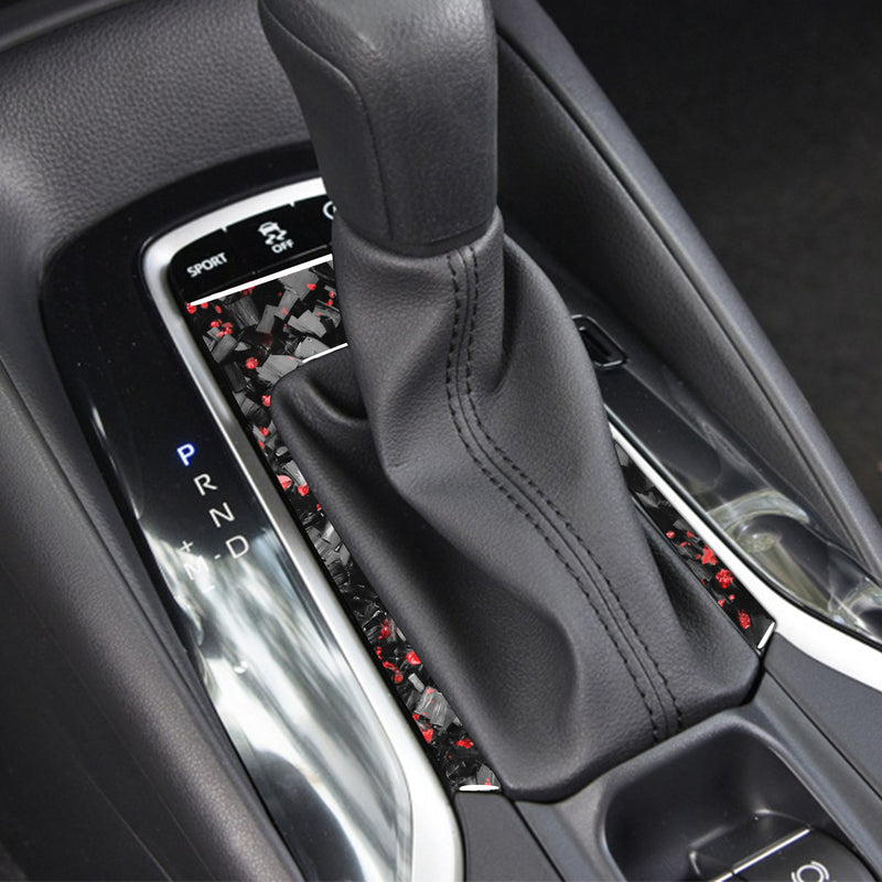 WXZOS Genuine Carbon Fiber Gear Shift Lever Panel Trim for Toyota Corolla 2019-2020