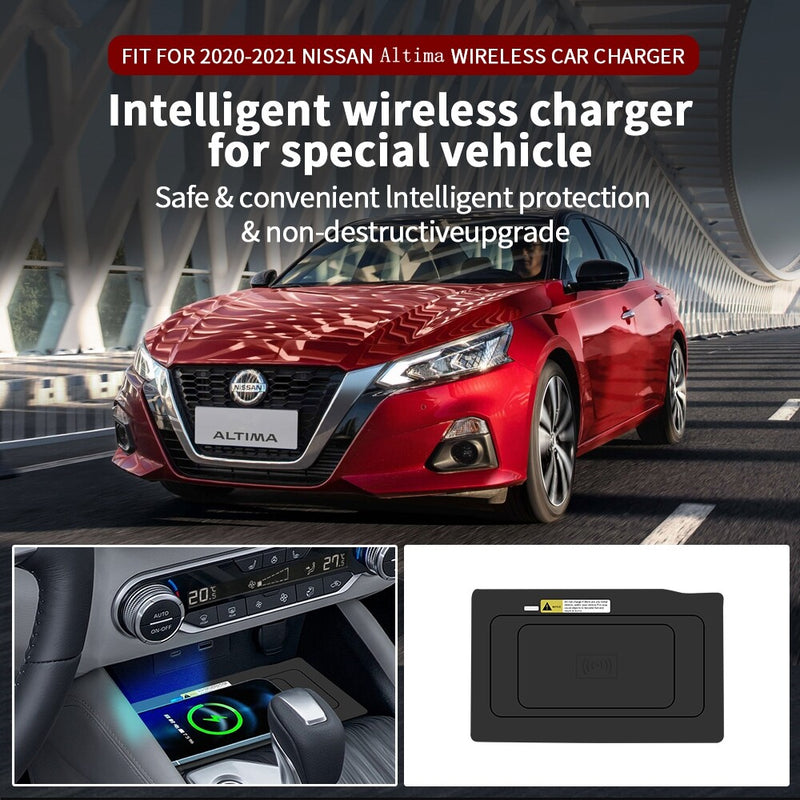 WXZOS Center Console Wireless Fast Charging Pad for Nissan Altima 2020-2021