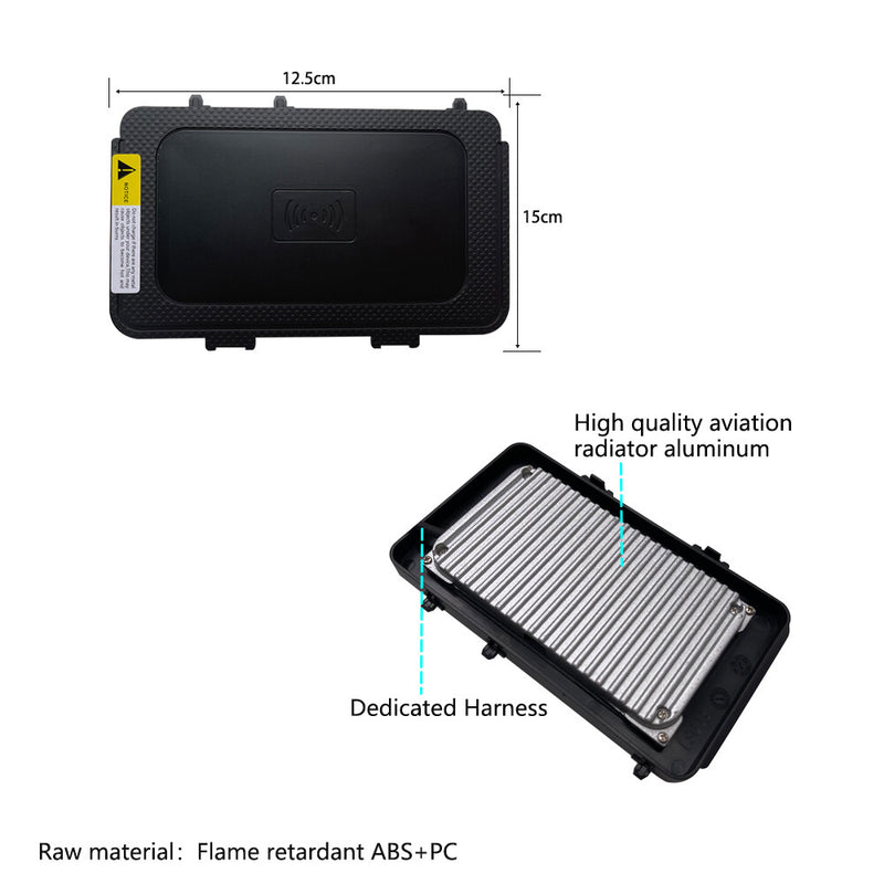 WXZOS Front Center Console Wireless Fast Charging Pad for VW  Passat 2019-2021