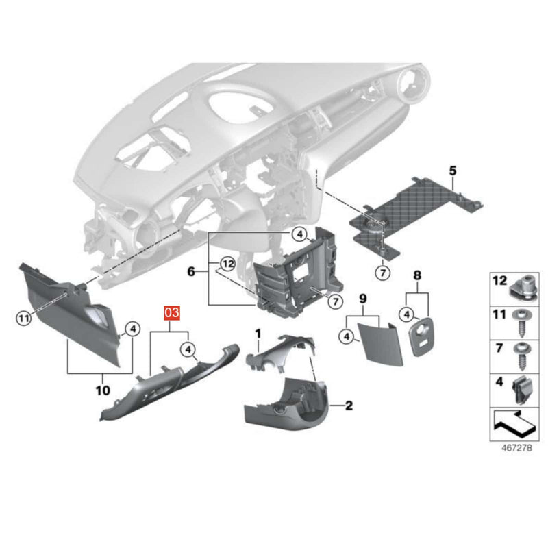 WXZOS Steering Wheel Lower Cover Sponge Backplate for Mini Cooper 2014-2023 F55 F56/57