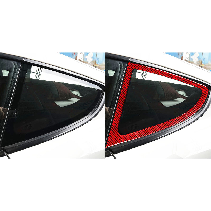 WXZOS Genuine Carbon Fiber Rear Side Window Trim for Porsche 718 Cayman 2017-2024
