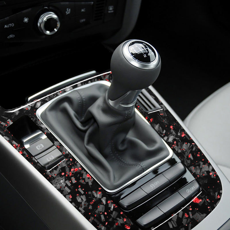 WXZOS Genuine Carbon Fiber Gear Shift Lever Panel Trim for Audi A4 B8 S4 RS4 2013-2016