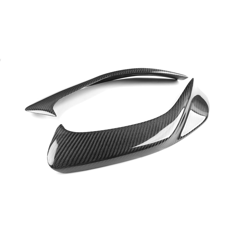 WXZOS Genuine Carbon Fiber Headlight Eyebrow Trim Cover for Honda Prelude 1997-2001