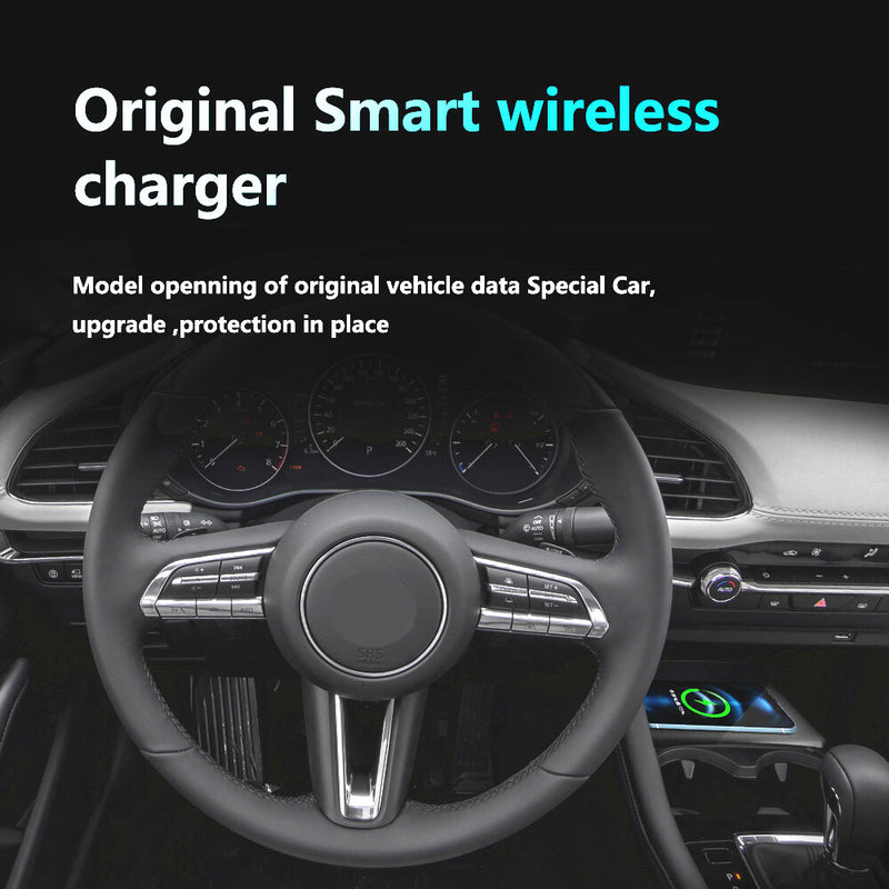 WXZOS Front Center Console Wireless Fast Charging Pad for Mazda 3 2020-2021