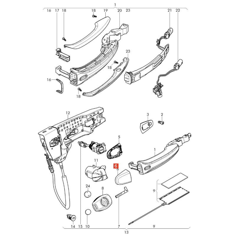WXZOS Front Left Driver Side Door Lock Cylinder Cover for Bentley Bentayga 2017-2020