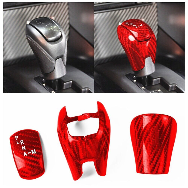 Genuine Carbon Fiber Gear Shift Knob Handle Cover Fit for Nissan GT-R 2008-2015