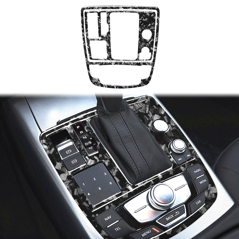 WXZOS Genuine Carbon Fiber Gear Shift Lever Panel Trim for Audi A6 C7 S6 RS6 2012-2018