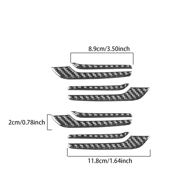 WXZOS Genuine Carbon Fiber Inner Door Handle Trim for Mercedes W206 C-class 2022-2024