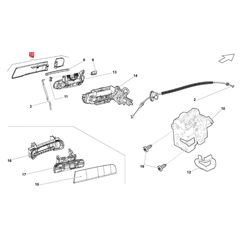 WXZOS Exterior Door Handle Cover Plate for Lamborghini Gallardo LP560 LP570 2010-2014