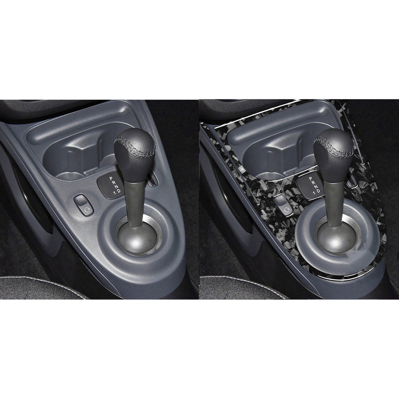 WXZOS Genuine Carbon Fiber Gear Shift Lever Trim for Smart Fortwo Forfour 2016-2021