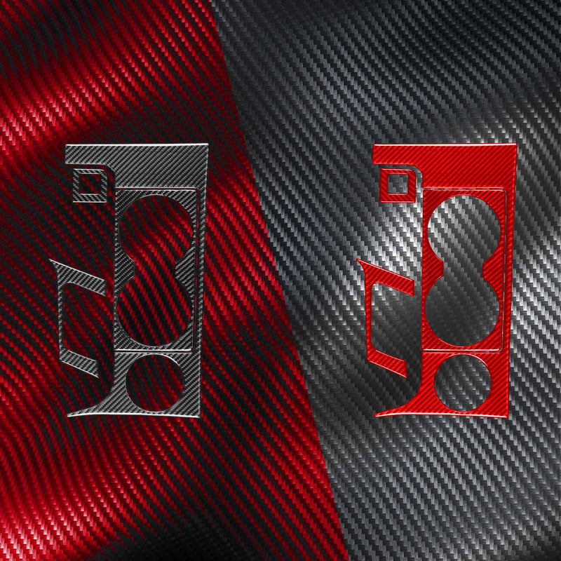 WXZOS Genuine Carbon Fiber Center Console Cup Holder Trim for Toyota Tundra 2007-2013