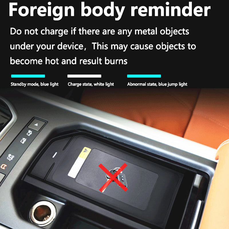 WXZOS Center Console Wireless Fast Charging Pad for Land Rover Evoque 2015-2019