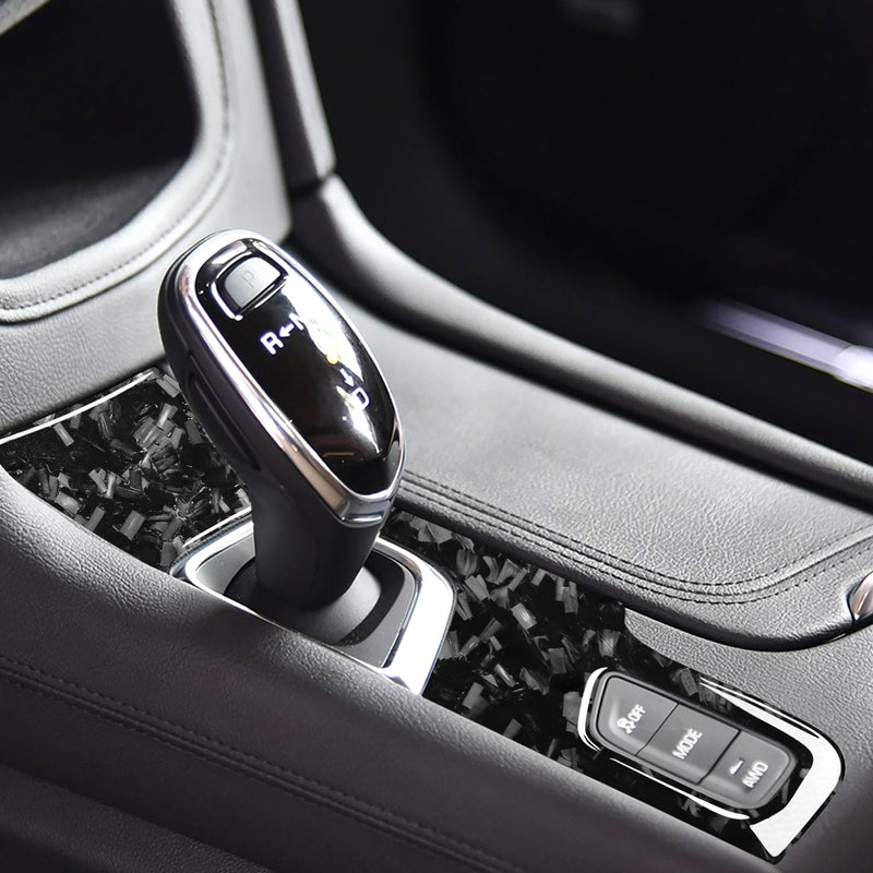 WXZOS Genuine Carbon Fiber Gear Shift Knob Lever Panel Trim for Cadillac XT5 2016-2017
