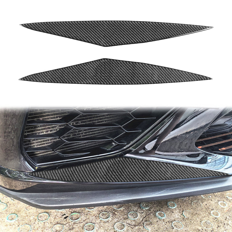 WXZOS Genuine Carbon Fiber Front Splitter Trim for Chevrolet Corvette C8 2020-2024