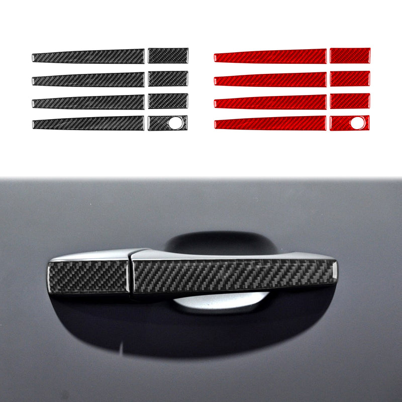 WXZOS Genuine Carbon Fiber RExterior Door Handle Trim for Dodge Durango 2011-2019