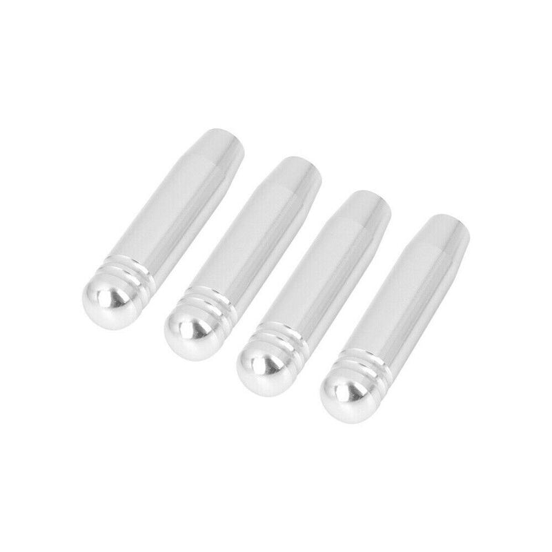 4Pcs Aluminum Alloy Silver Door Lock Knob Pins for BMW 5 Series 2002-2009 E60 4D
