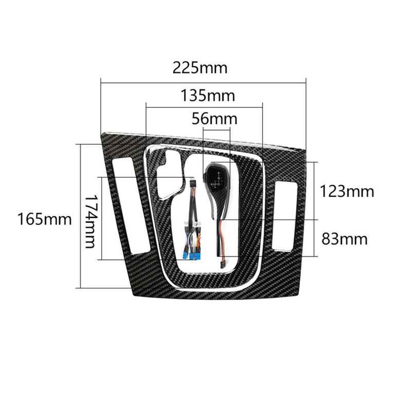 LED Carbon Fiber Gear Shift Knob w/Panel Trim Kit for BMW 3Series E46 1998-2004