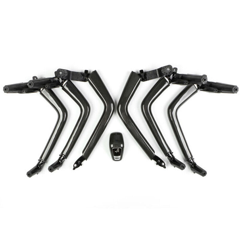 1SET Carbon Fiber Inner Door Handle Center Armrest for Porsche Cayenne 2018-2023