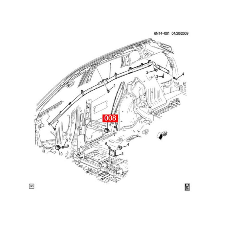 Side Impact Sensor 13574936 for Buick 2013-2015 Enclave 2012-2015 Verano