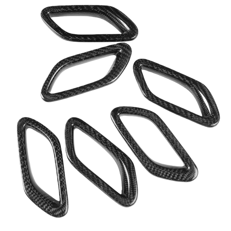 WXZOS Car  Carbon Fiber Side Fender Vent Trim for Maserati GranTurismo (M145) 2009-19